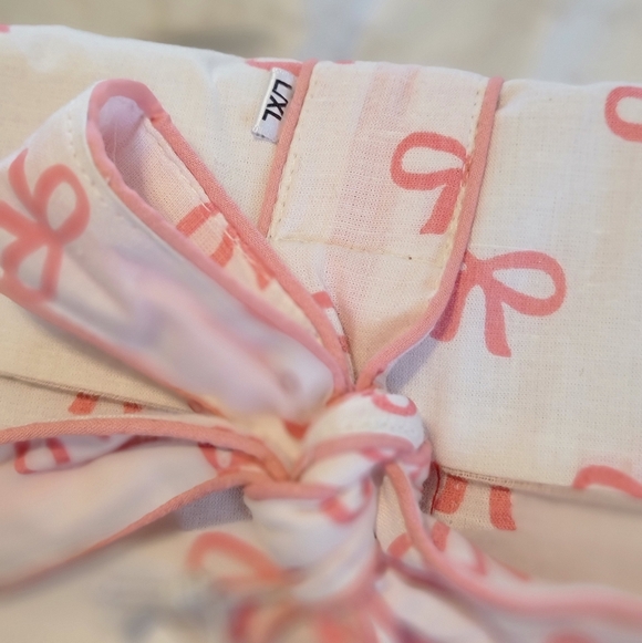 Pink Bow Cotton Pajama Set BNWT - Picture 5 of 7